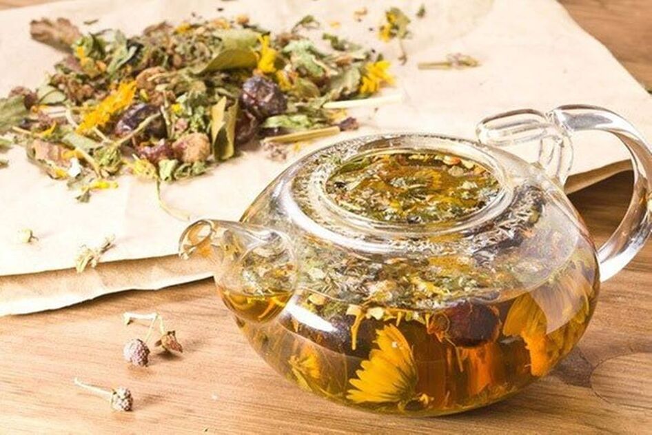 Té de herbas para a prostatite