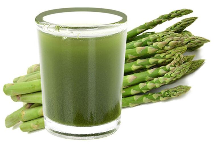 Zume de espárragos para prostatite